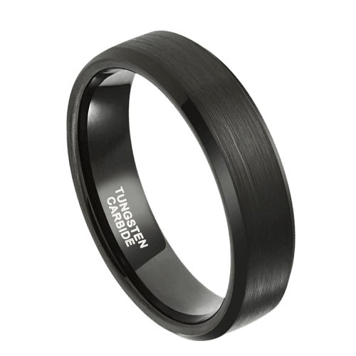schwarzer Herrenring Hochzeitstag Verlobungsring 6mm 8mm Wolframring in allen Größen