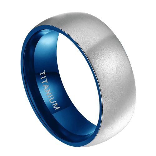 Herren Silberring Hochzeit Jahrestag Verlobung gebürstetes Titanband in allen Größen