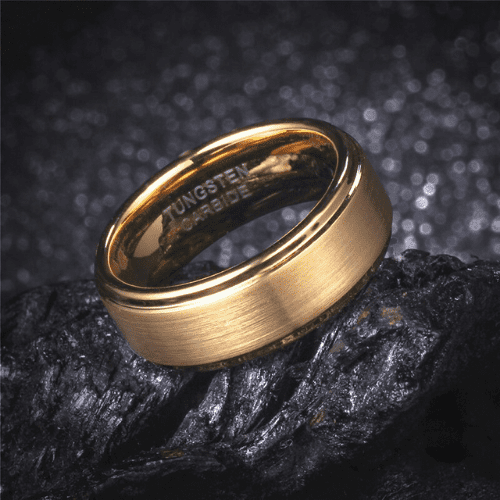 Goldring für Herren - Wolframkarbid