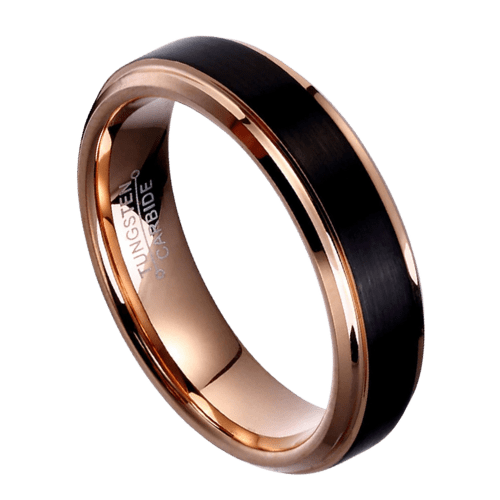 schwarzer Herrenring Hochzeit Verlobung Jubiläumsband 6mm 8mm Wolfram in allen Größen