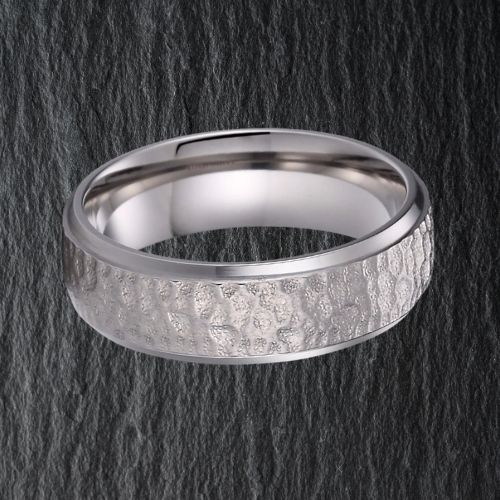 Silberner Titanring für Männer