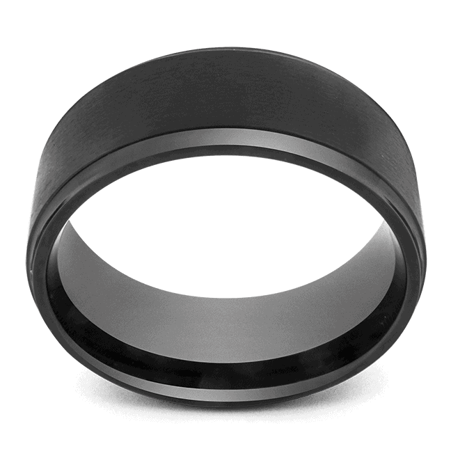 Schwarzer Ring für Männer - Titan