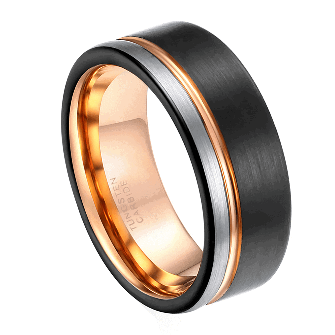 Schwarzer Herrenring - Wolframkarbid