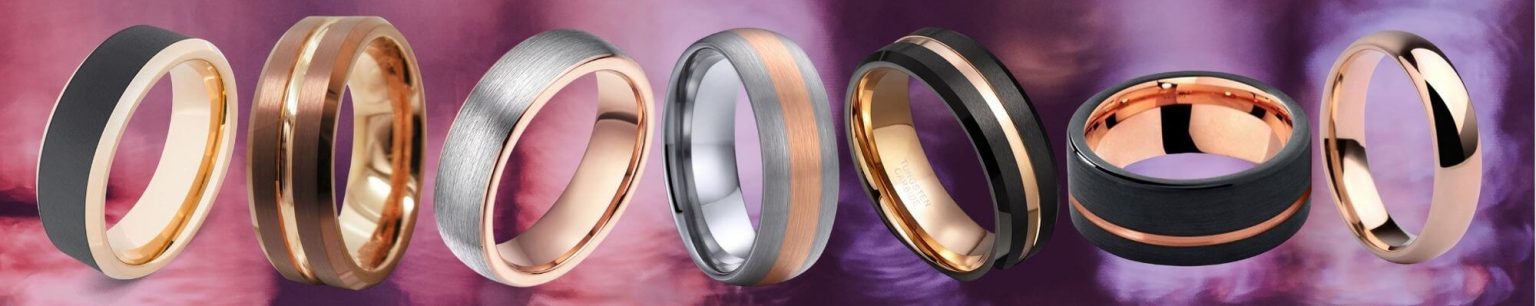 Kollektion von Herrenringen aus Roségold