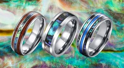 Kollektion Muschelringe für Herren - Abalone-Muschel und Perlmutt