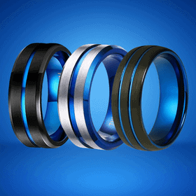 Blaue Ringe für Männer