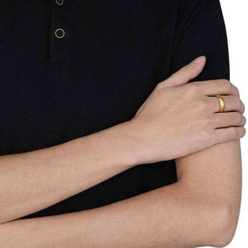 Titanring für Herren - Gold