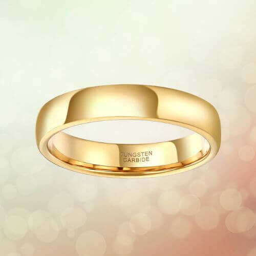 Herren Ehering aus Gold 4mm dünn poliert