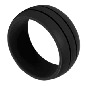 Silikonring mit Doppelrille für Herren Vigour 8 mm Herrenring in allen Größen