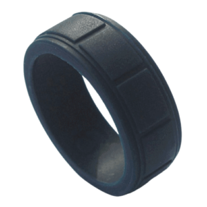 Herren Silikonring marineblau Ziegelmuster Velocity 8mm
