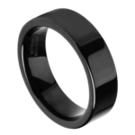 Ebenholz - Wolframring für Herren - Schwarzer Ring für Ihn 8 mm