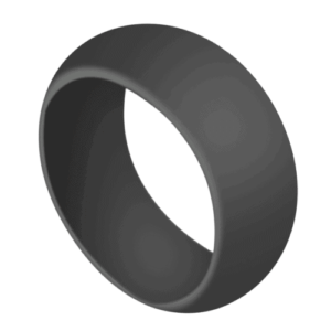 grauer Silikonring für Männer Charman 8mm