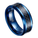 Reinheit - Wolframring für Herren - Karbonfaser-Inlay-Ring für Ihn 8 mm