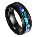 Harmonie - Titanring für Herren - Titan-Abalone-Muschelring für Ihn, 8 mm