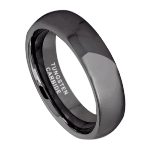 Schwarzer Herrenring. 6 mm oder 8 mm. Verlobungsring für Hochzeit oder Jahrestag. Beschützer Atemberaubender Wolframring für Herren in Rotgussgrau