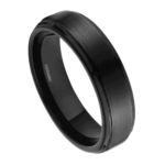 Schätzen - Keramikring für Herren - Schwarzer Herrenring 6 mm oder 8 mm