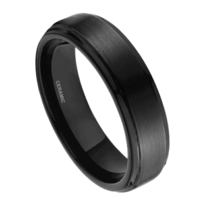 Schwarzer Keramikring für Herren, 6 mm oder 8 mm, moderner Ring für Hochzeiten, Jahrestage oder Verlobungen in allen Größen