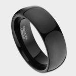 Mitternacht - Wolframring für Herren - Schwarzer Ring für Ihn 6mm oder 8mm