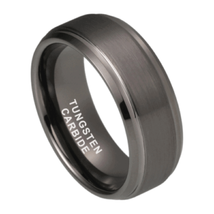 Herrenring in Grau, Rotguss, 6 mm, 8 mm, gebürstet, Hochzeitstag, Verlobungsring in allen Größen