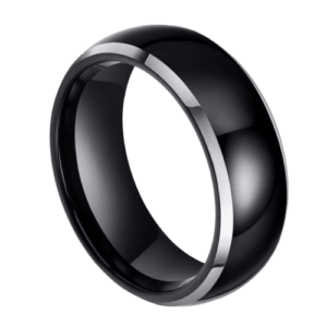 schwarzer Herrenring Hochzeitstag Verlobungsring poliert 6mm 8mm Wolframband in allen Größen