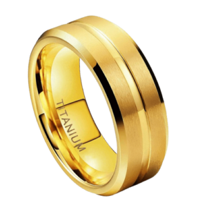 Herren-Goldring aus Wolfram, 6 mm oder 8 mm, für Hochzeitstag oder Verlobung