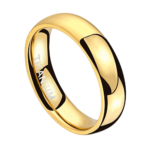 Würdevoll - Herrenring aus Titan - Goldener Ehering oder Verlobungsring für Herren,  4 mm oder 6 mm