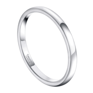 Silberner Herrenring, dünner moderner Stil, 4 mm, poliert, perfekt für Hochzeit, Jahrestag, Verlobung oder Verlobungsring in allen Größen
