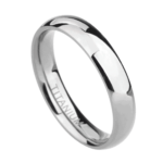 Revitalize - Titanring für Herren - Silberner Ehering oder Verlobungsring für Herren, 4 mm