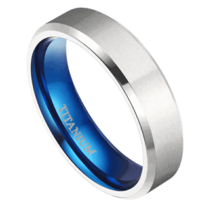 Silberner Herrenring für Hochzeit, Jahrestag, Verlobung, Band 6 mm, in allen Größen, modernes traditionelles Design