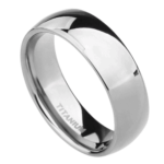Lösen - Titanring für Herren - Silberner Ehering, Verlobungsring für Herren 6 mm oder 8 mm