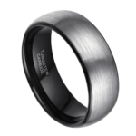 Erneuerer - Wolframring für Herren - Silber und Schwarz, 8 mm