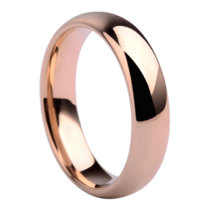 Herrenring aus Roségold, Wolfram, 6 mm, moderner Stil, für Hochzeit, Jahrestag, Verlobung, Band in allen Größen