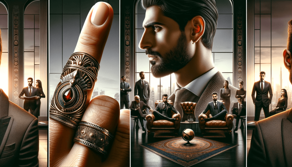Close-up of an index finger pointing upward, symbolizing power and leadership.