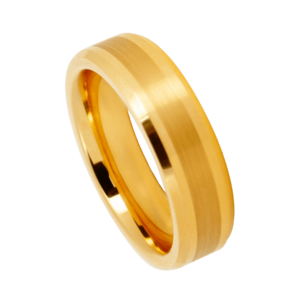 Gold-Wolframring für Herren