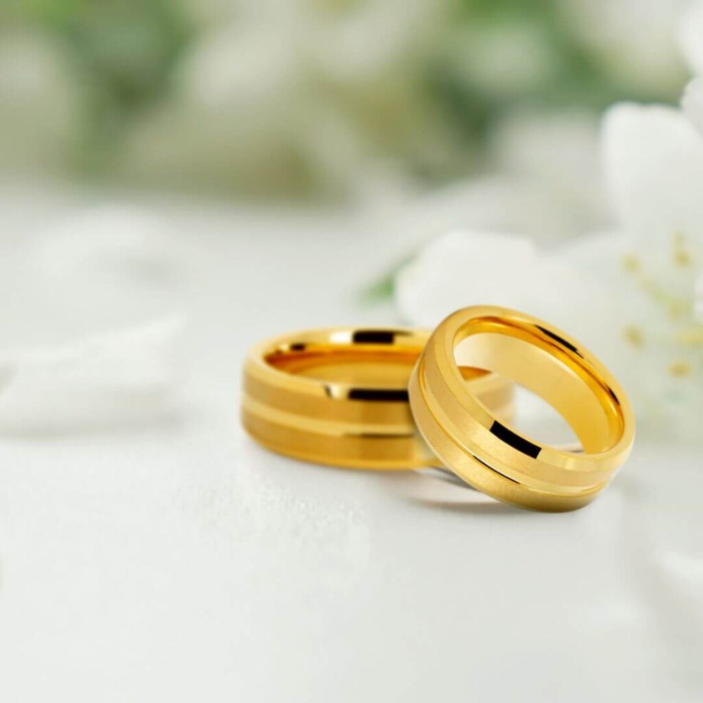 Herrenring aus Gold und Wolfram