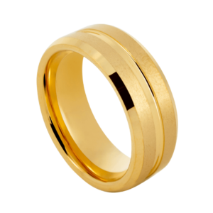Herrenring aus Gold und Wolfram