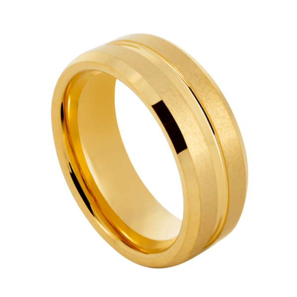 Herrenring aus Gold und Wolfram